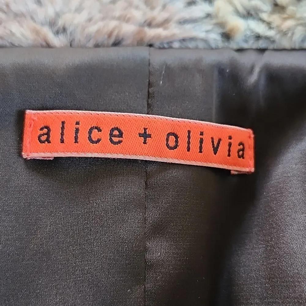 Alice+Olivia Boho Chic Retro 70's Y2K‎ Faux Fur Vest